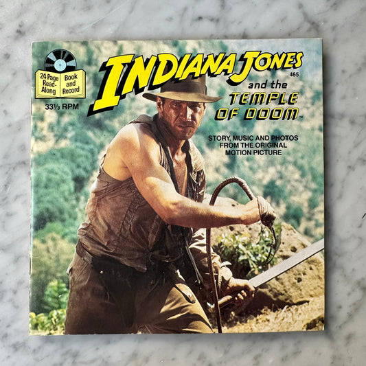 1984 Indiana Jones and the Temple of Doom Book and Record