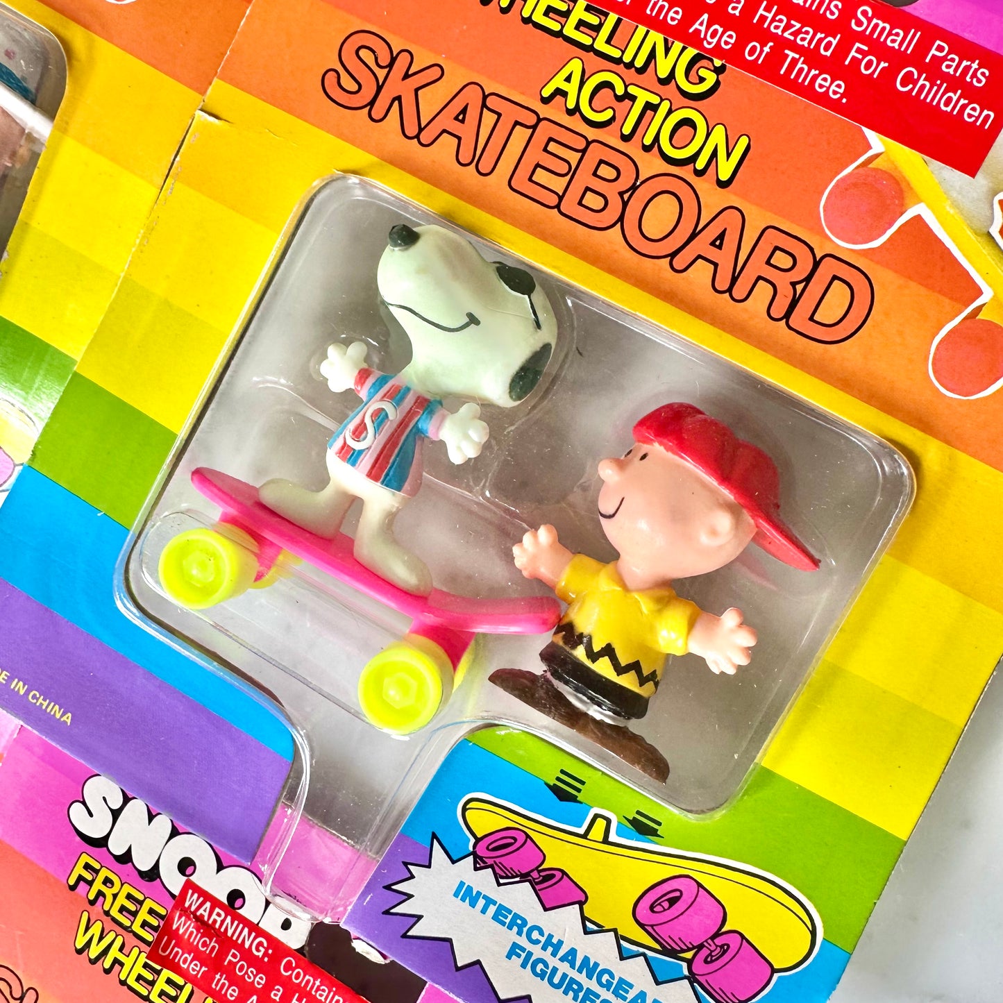 1985 Free Wheeling Action Snoopy Set of 4
