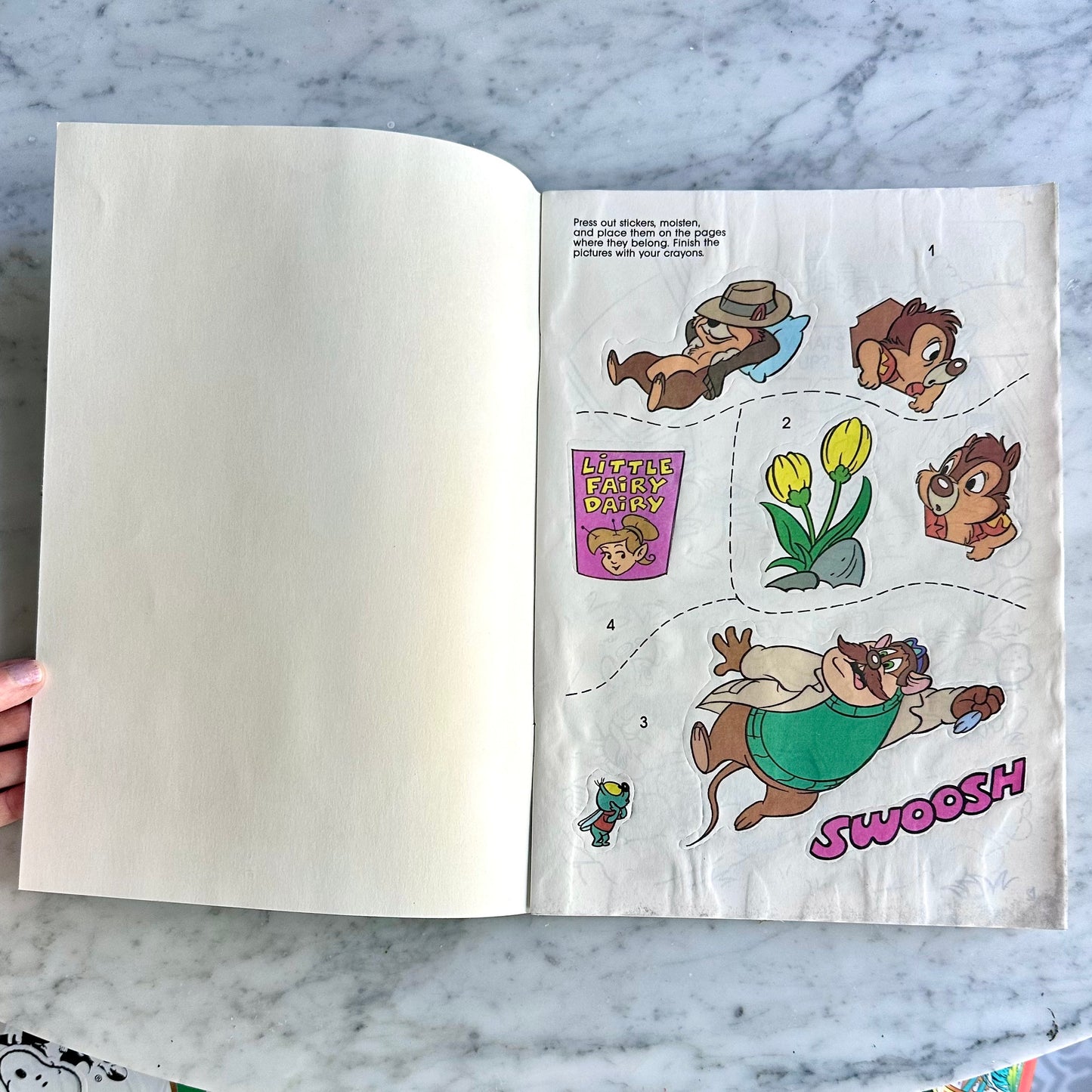1989 Chip n’ Dale Rescue Rangers Sticker Fun Book- Damaged