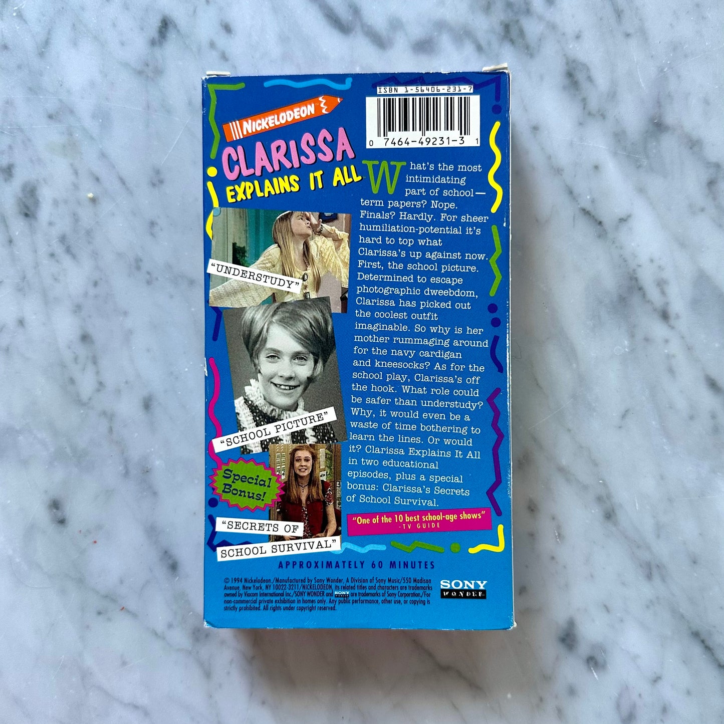 1994 Nickelodeon Clarissa Explains it All “Enslaved By The Bell” VHS