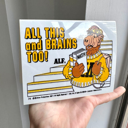 1987 ALF “All This And Brains Too” Table Tent