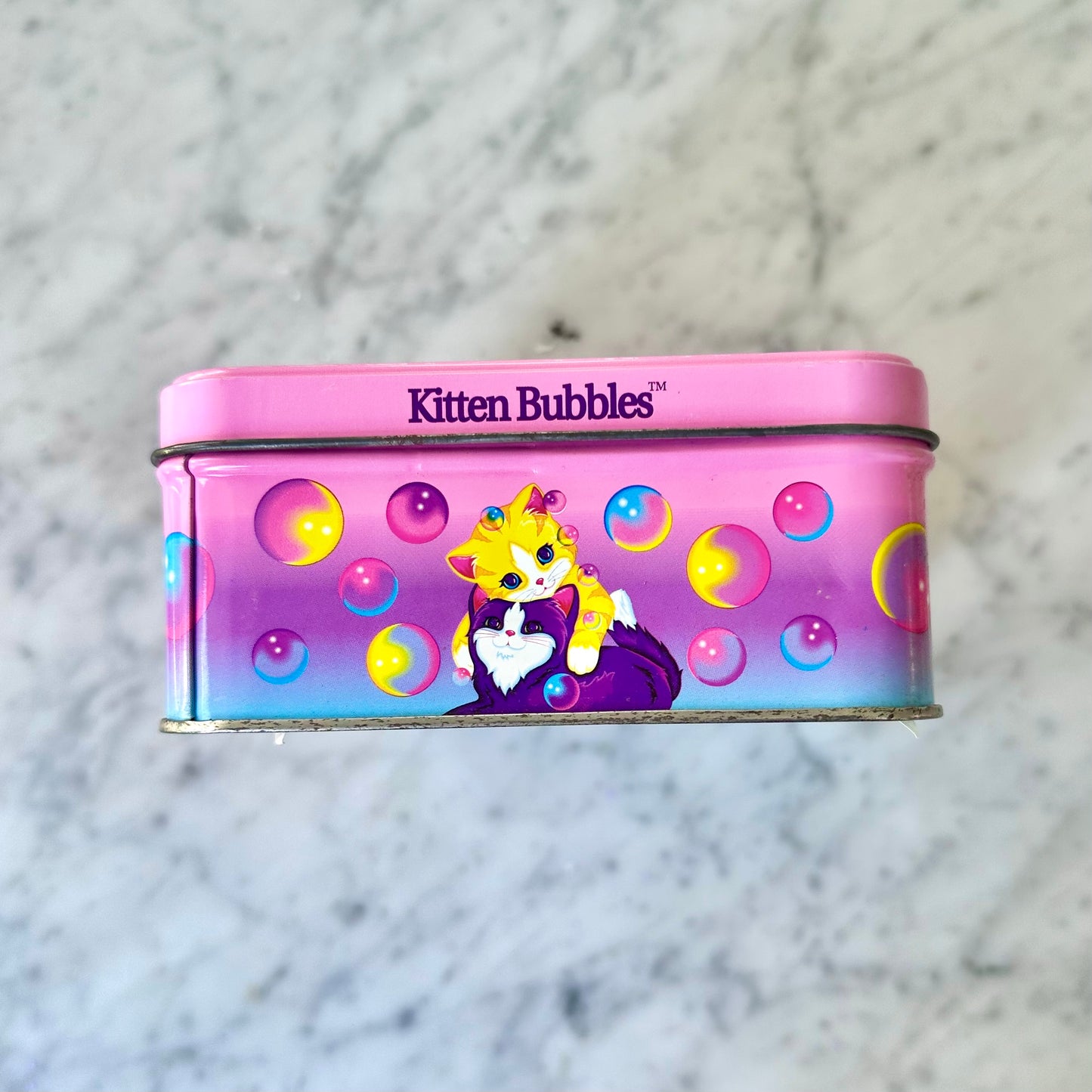 1990’s Lisa Frank Bubble Kittens Tin