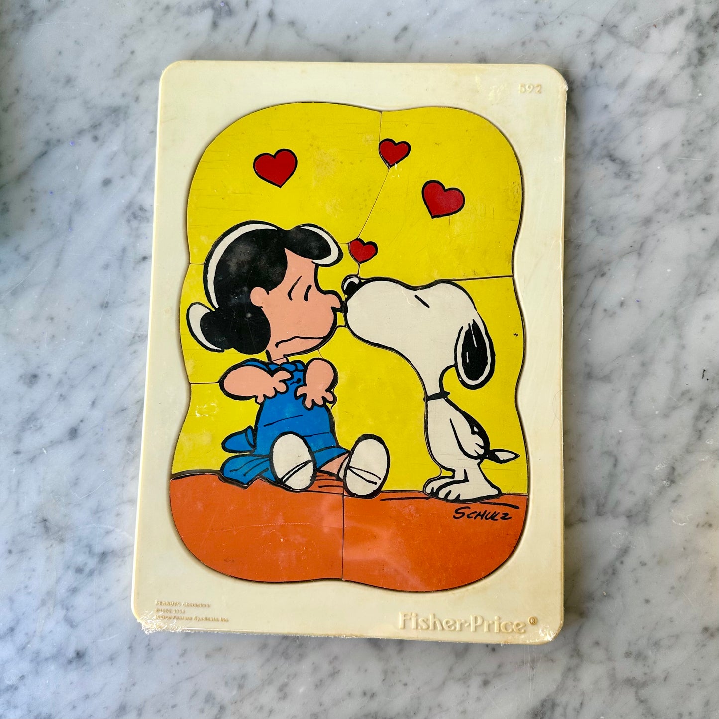 Vintage Fisher Price Snoopy and Lucy Puzzle
