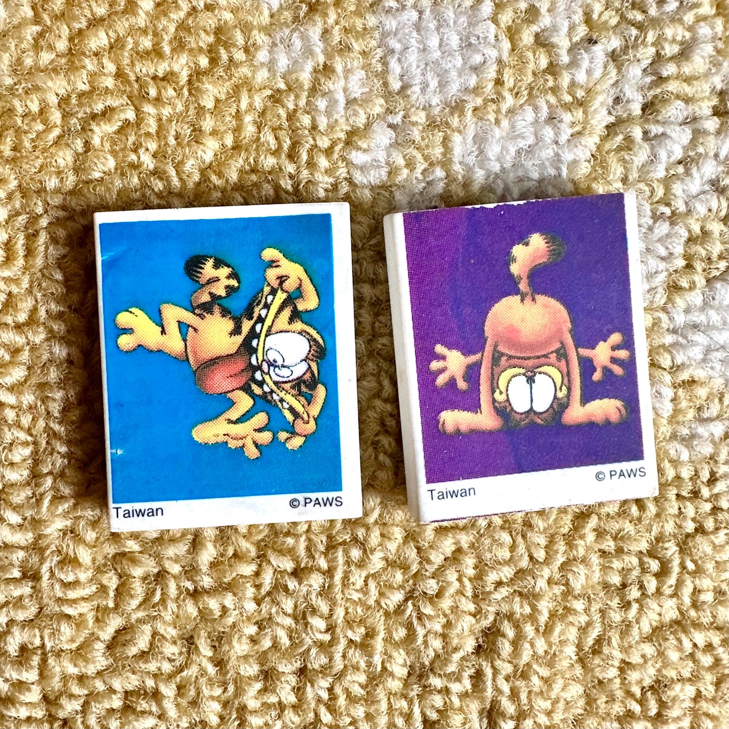 Vintage Garfield Eraser Set