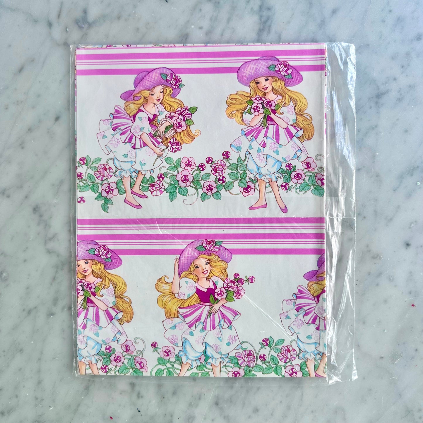 1992 Peppermint Rose Scented Gift Wrap