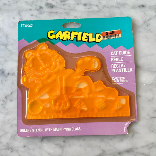 Vintage Garfield Guide Ruler & Magnifying Glass