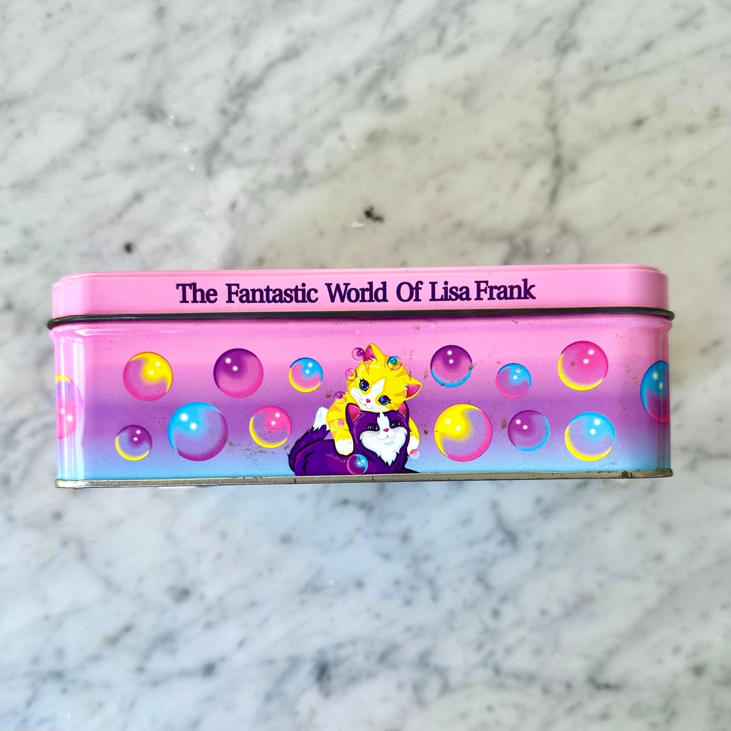 1990’s Lisa Frank Bubble Kittens Tin