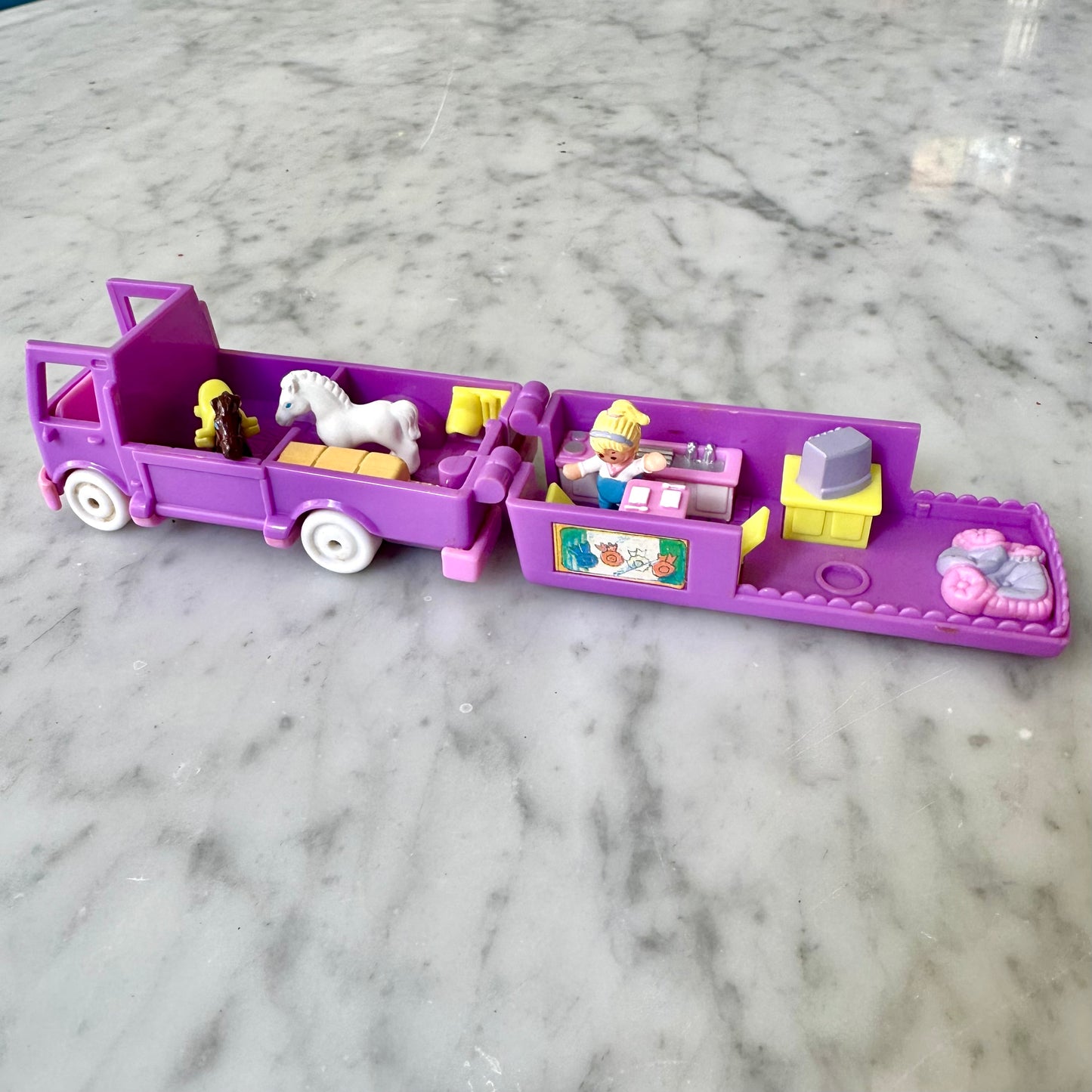 1994 Polly Pocket Stable on the Go Out n' About 100% Complete