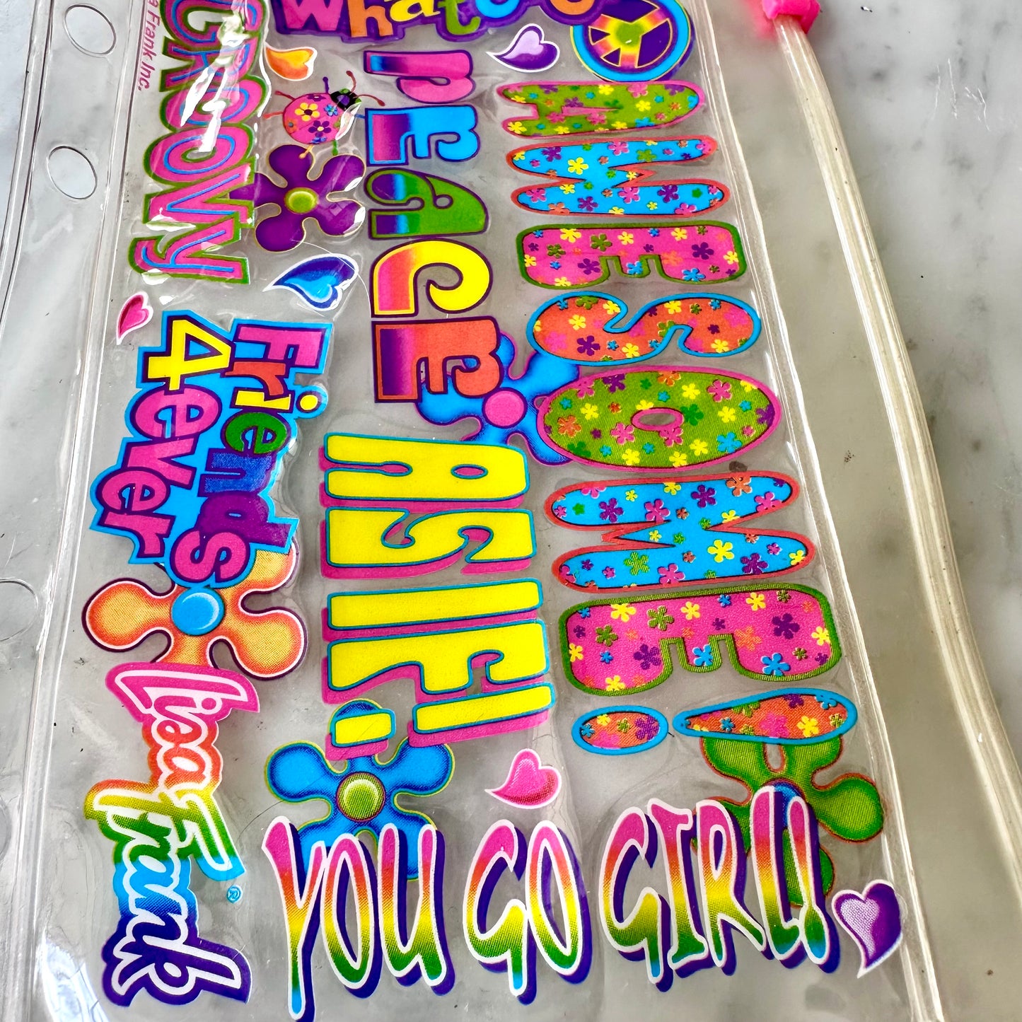 90’s Lisa Frank Mini Planner Zipper Pouch