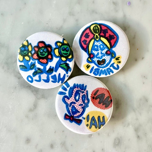 Pee Wee’s Playhouse Tattoo Button Set