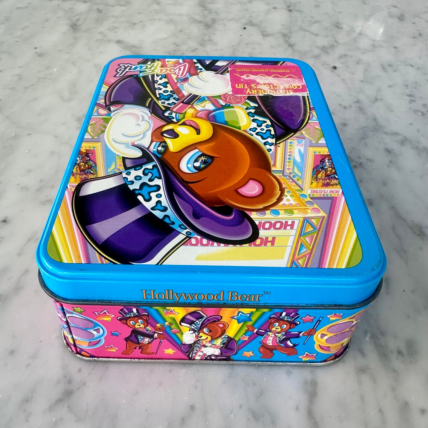 90’s Lisa Frank Hollywood Bear Tin