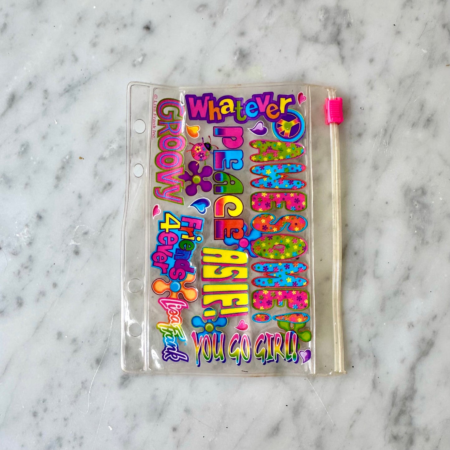 90’s Lisa Frank Mini Planner Zipper Pouch