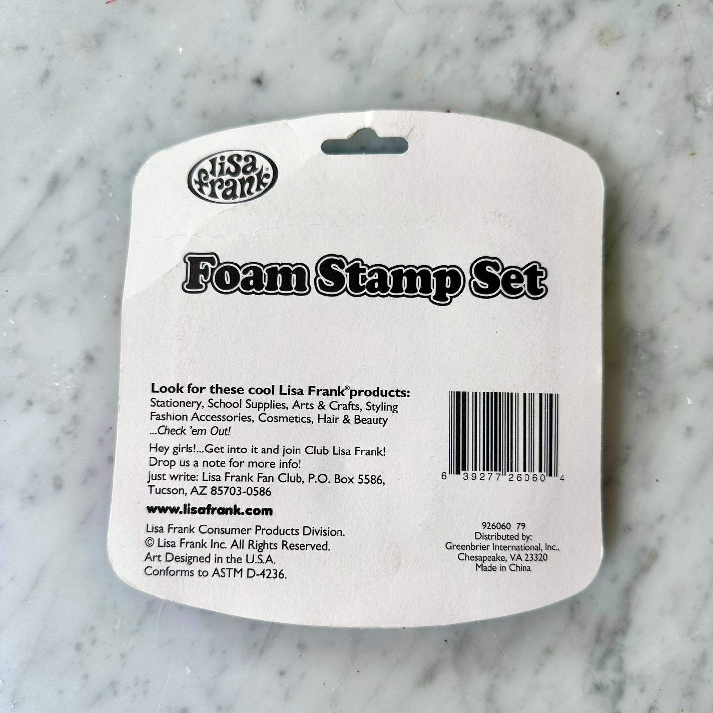 Vintage Lisa Frank Foam Stamp Set