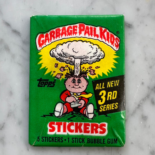 1986 Garbage Pail Kids 3rd Series Sticker Card Pack