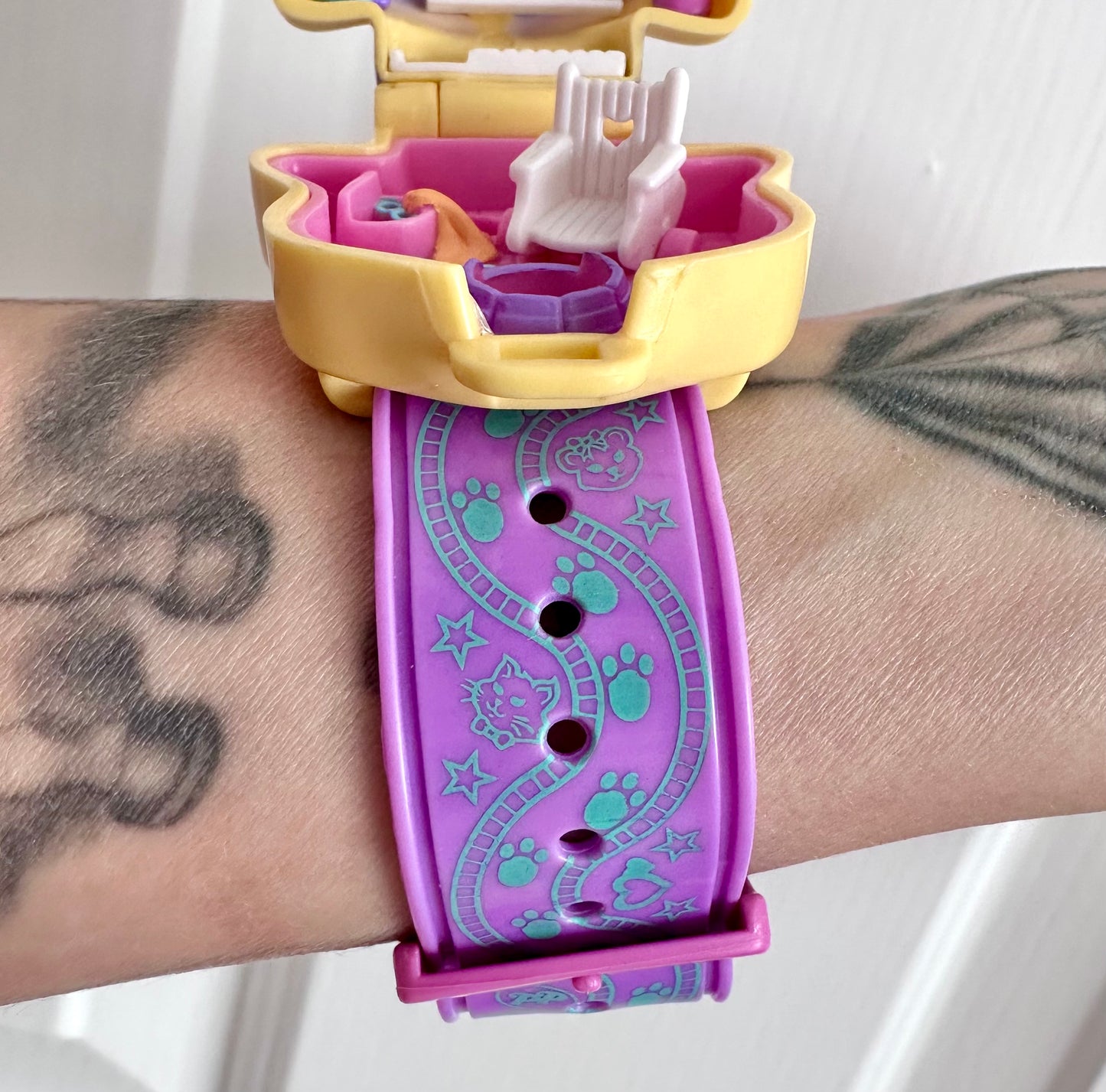 1995 Polly Pocket Polly Loves Kitty Pet Parade Watch Bracelet