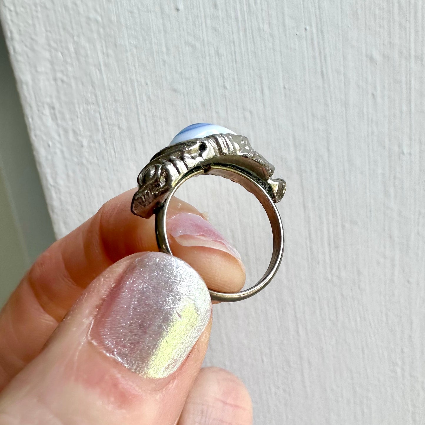 90’s Silver Plated Adjustable Eyeball Ring