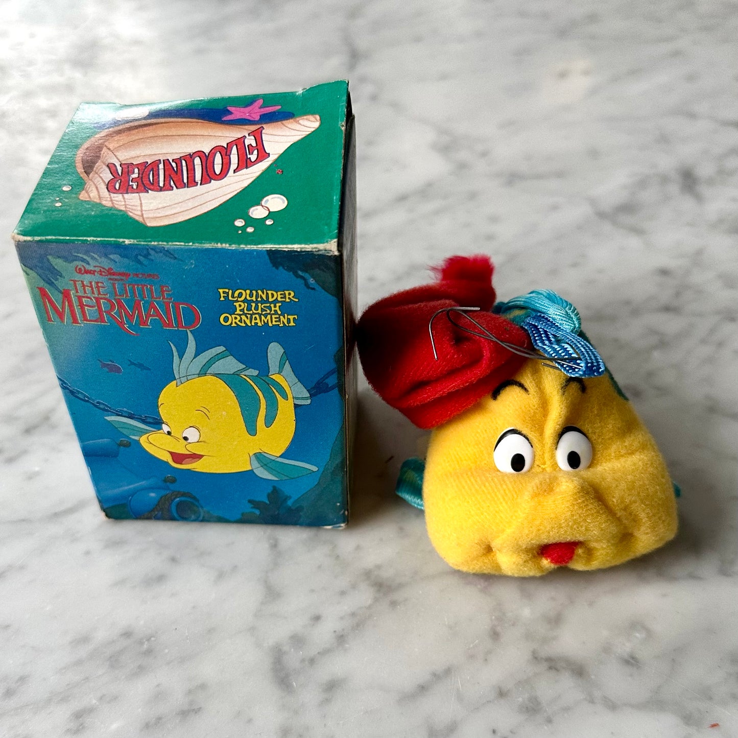 1989 McDonald’s The Little Mermaid “Flounder” Plush Ornament