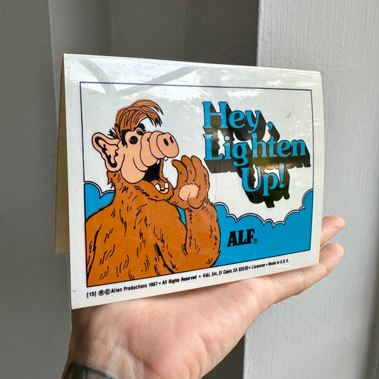 Vintage 1987 ALF “Hey,Lighten Up” Table Tent