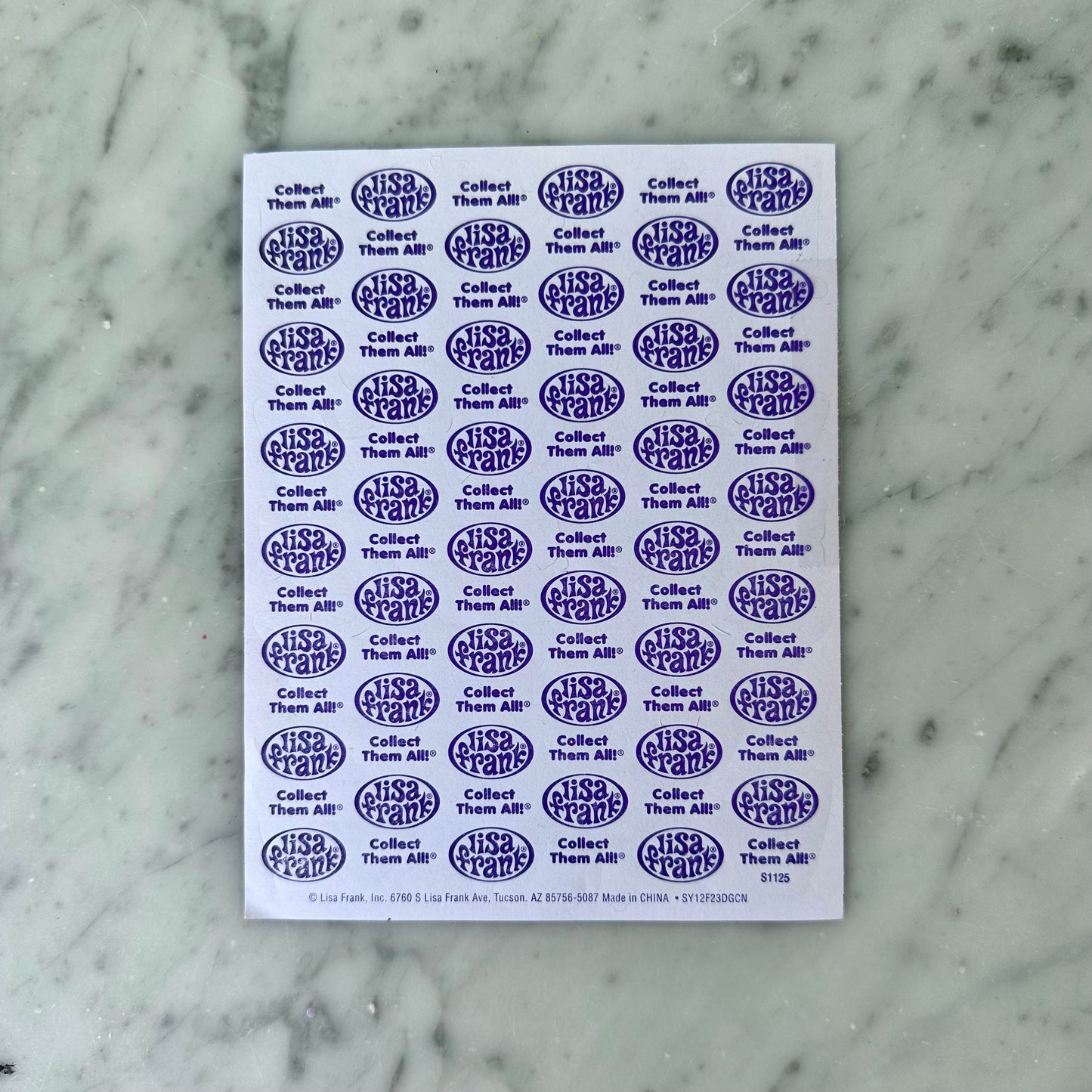 1990’s Lisa Frank Butterfly Sticker Sheet