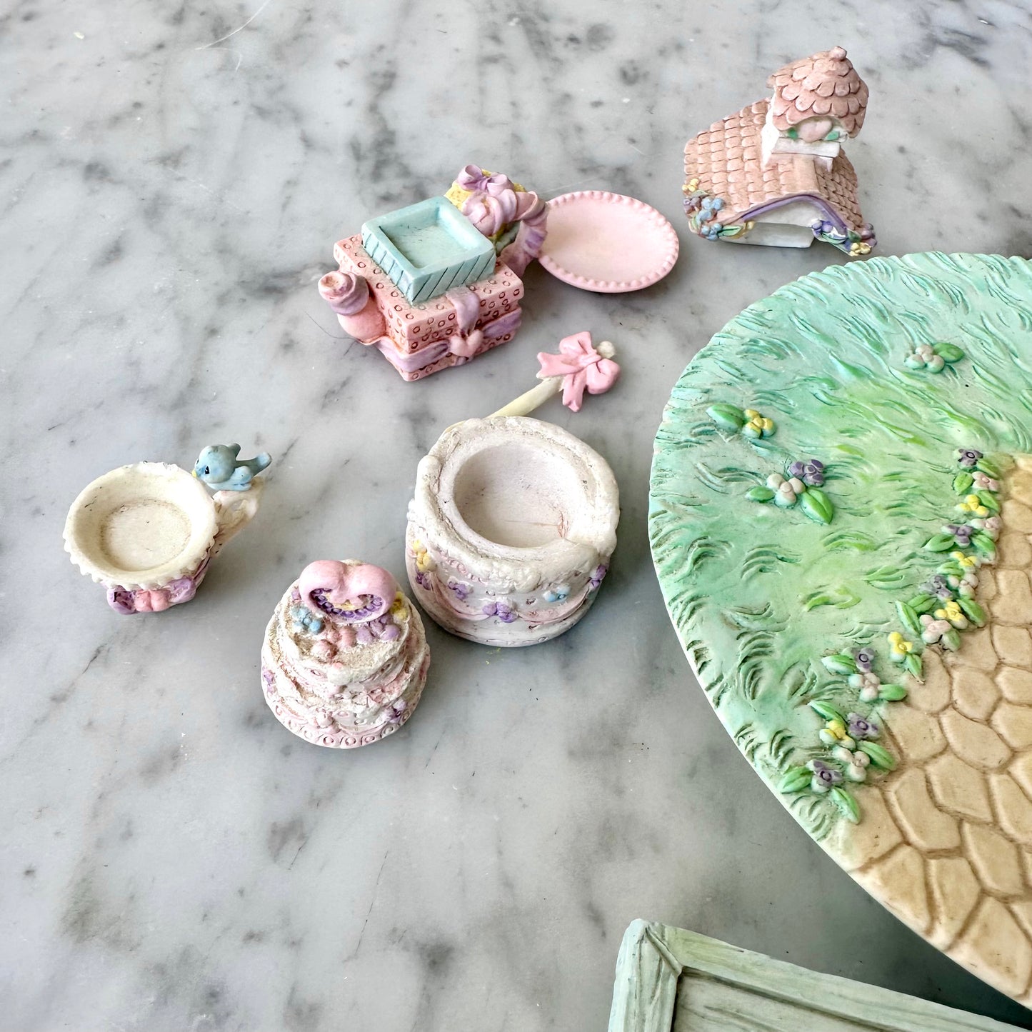 1998 Precious Moments Miniature Wedding Teaset