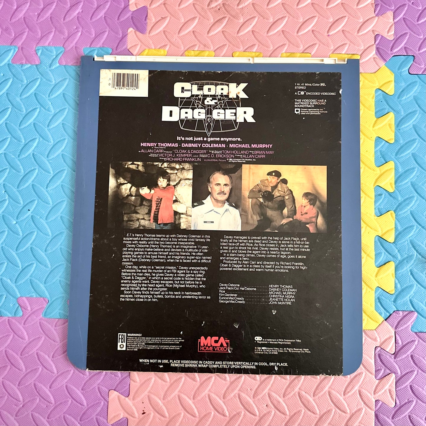 1985 Cloak & Dagger MCA CED Video Disc