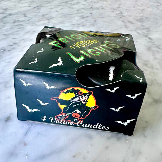 Vintage Fright Light Black Votives, Set of 4