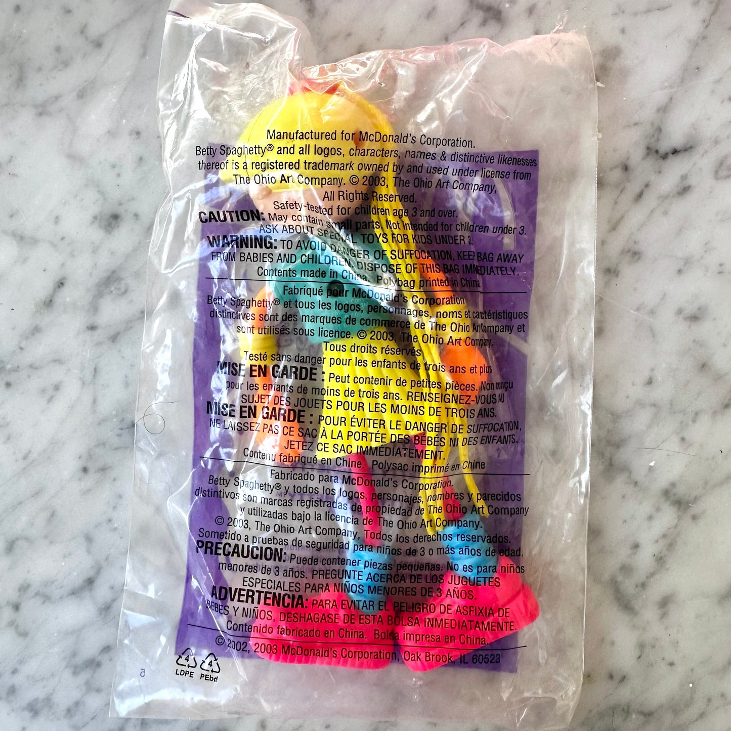 2003 McDonald’s Betty Spaghetty Doll