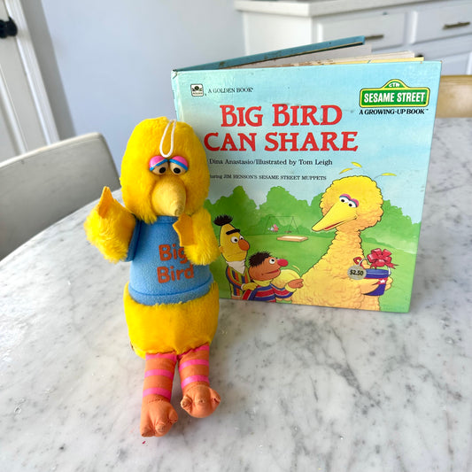 1983 Playskool Big Bird Plush and Book