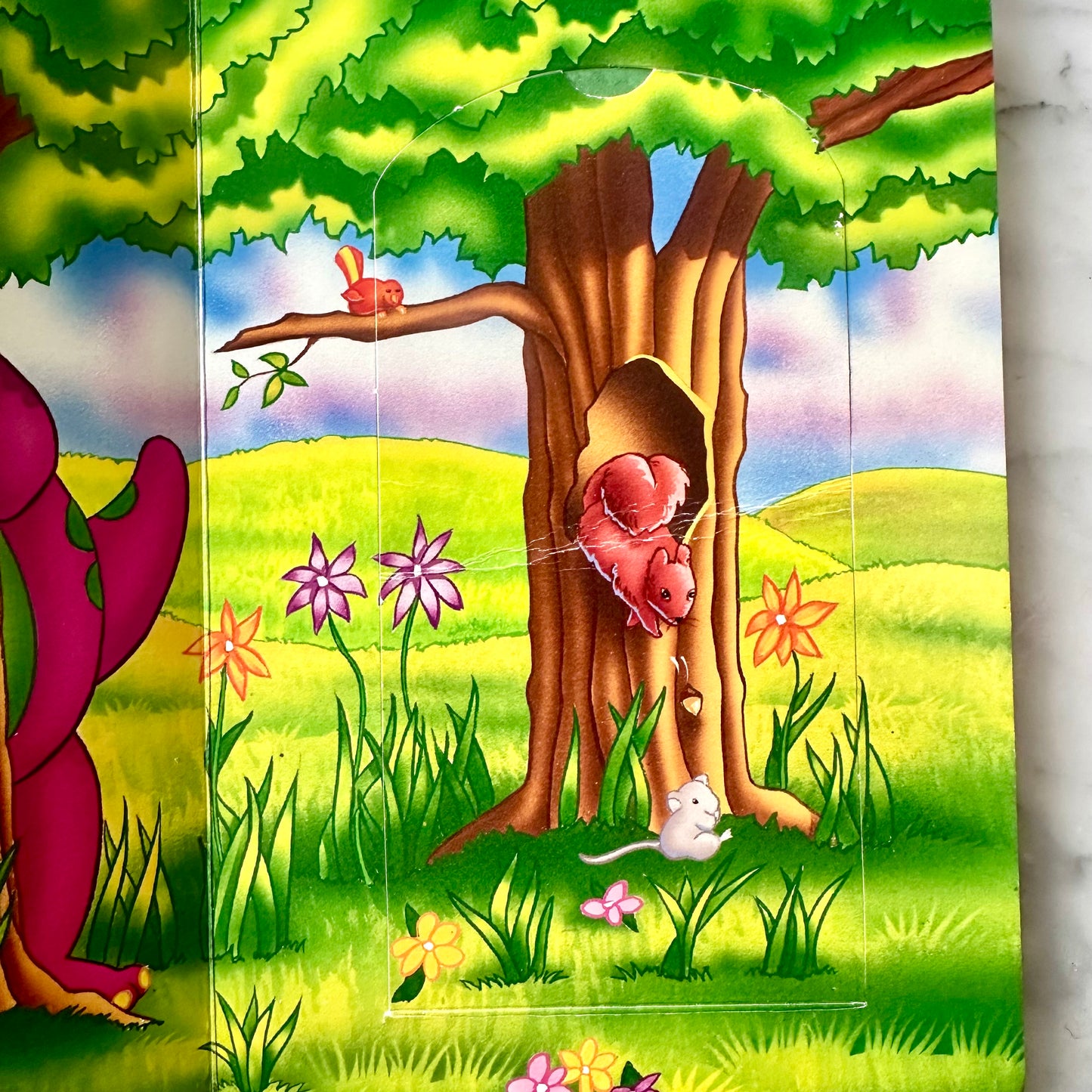 90’s Barney Goes to the Zoo Lift-and-Peek Book