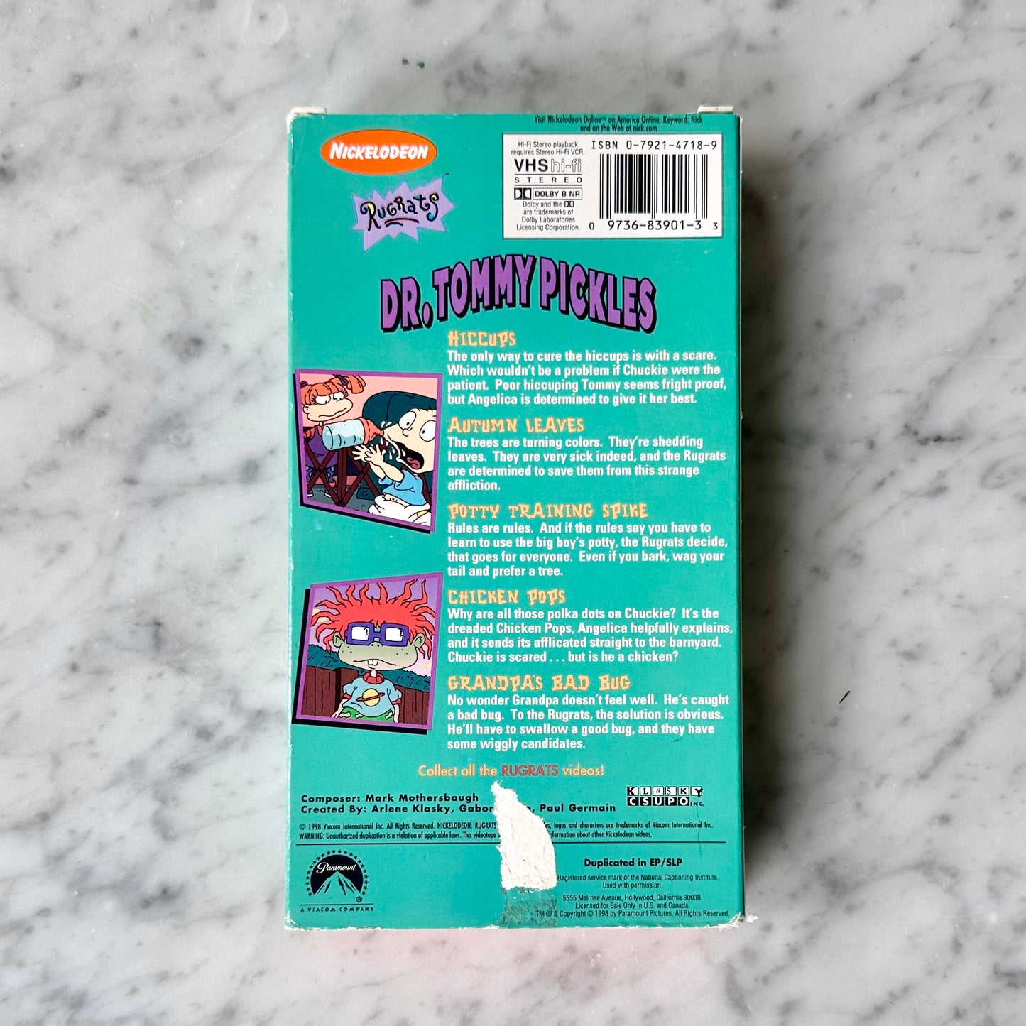 1998 Nickelodeon Rugrats “Dr. Tommy Pickles” VHS