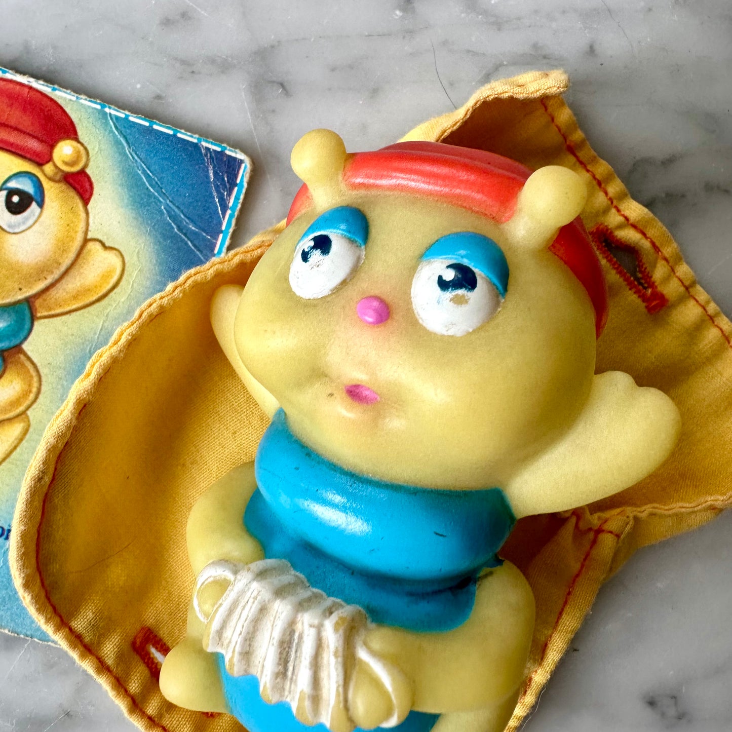 1985 Glo Cricket Figure with Sleeping Bag and Character Card