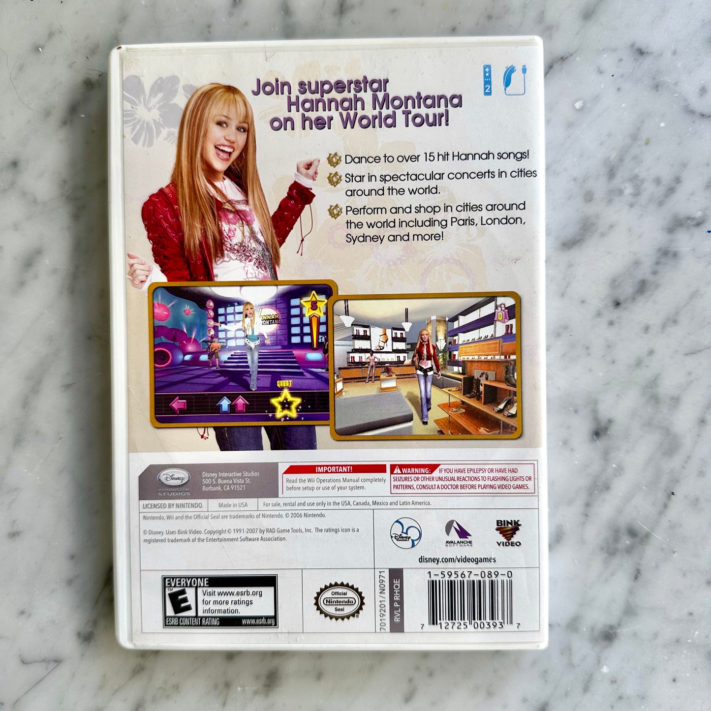 Nintendo Wii Hannah Montana: Spotlight World Tour Video Game