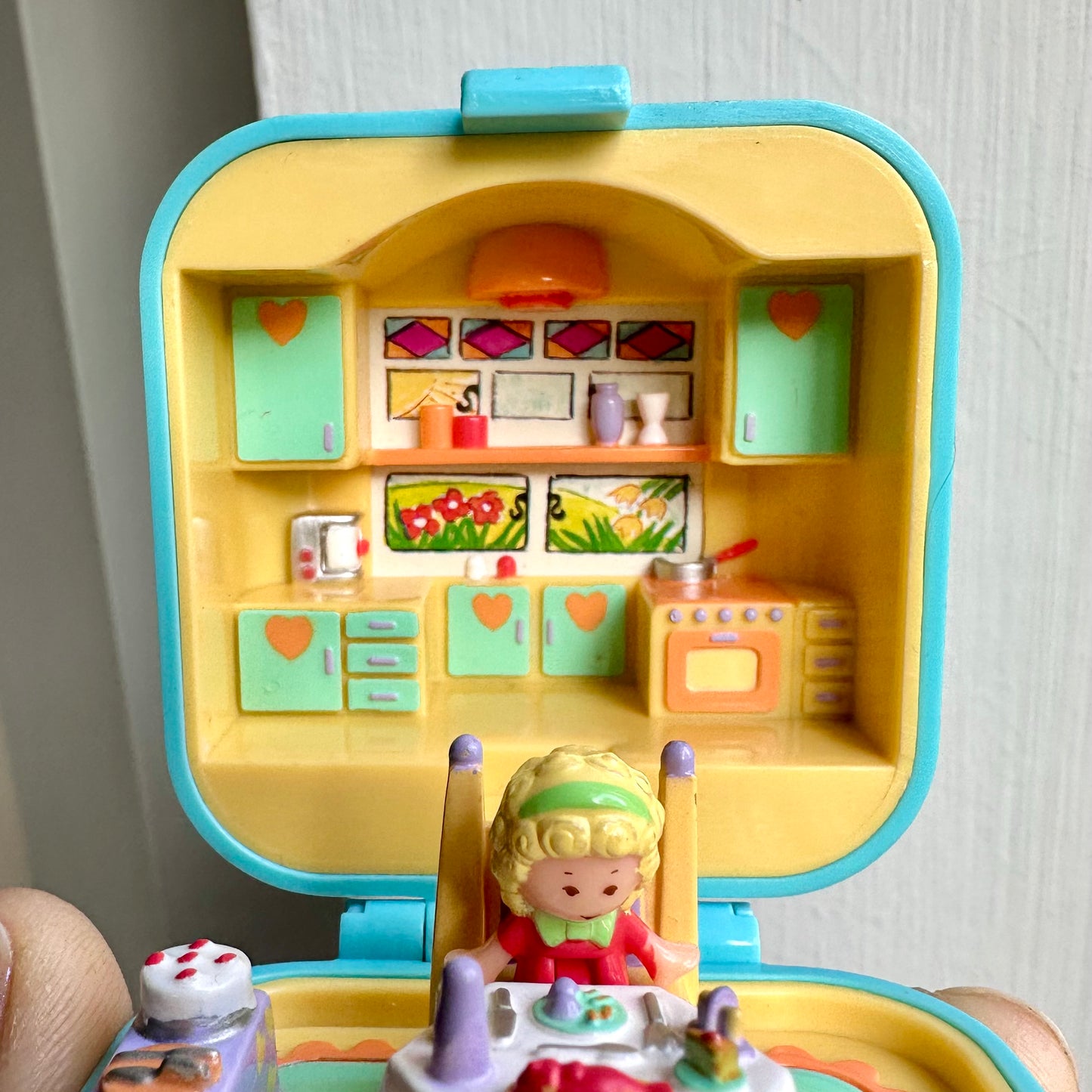 1991 Polly Pocket Dinner Time Ring and Ring Case