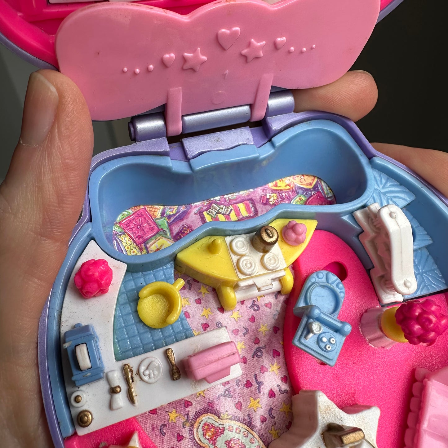 1995 Polly Pocket Super Star Happenin’ Hair Compact