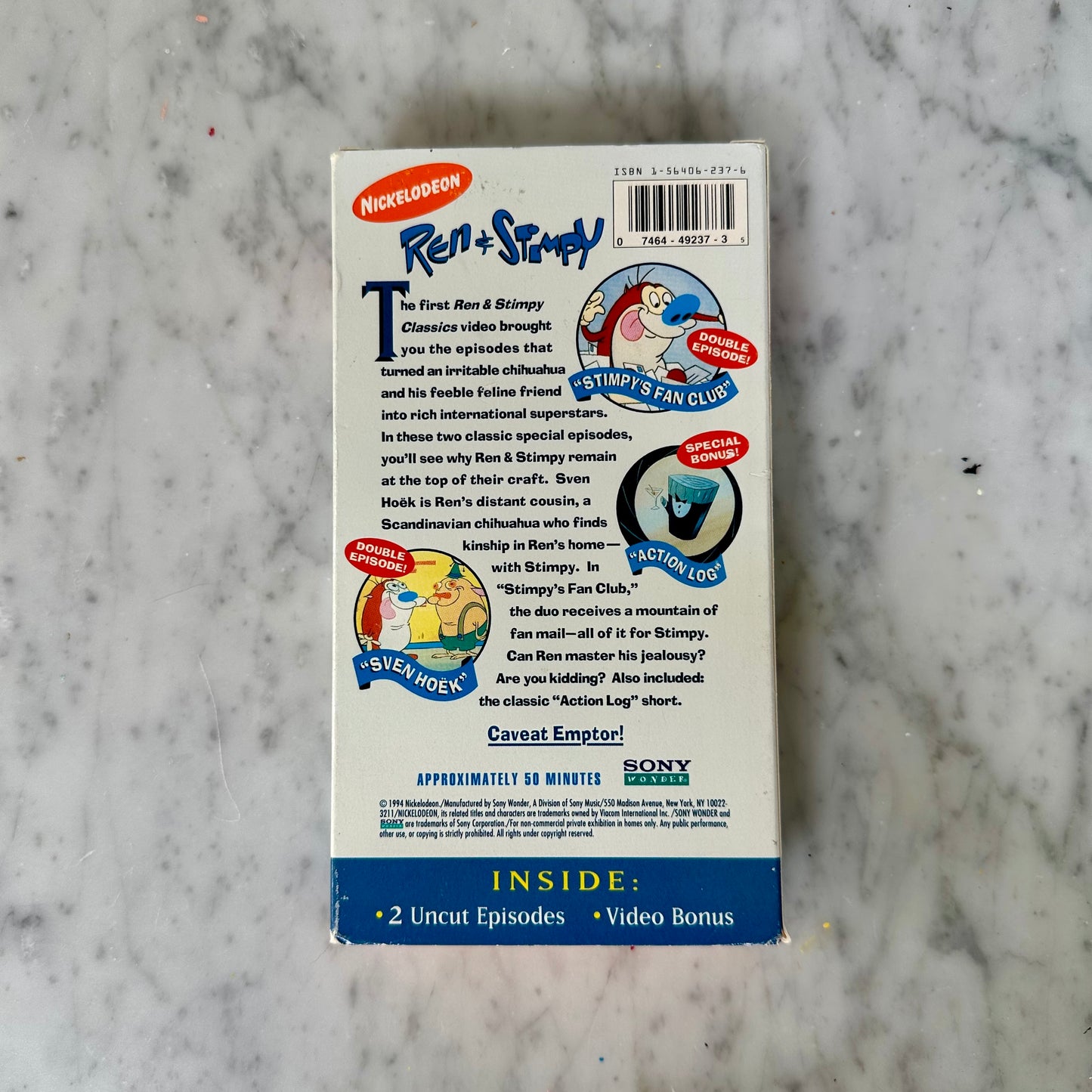 1994 Nickelodeon Ren & Stimpy Classsics 2 VHS