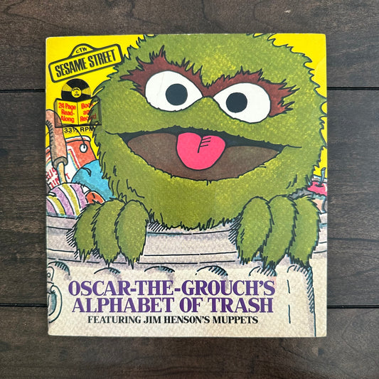Vintage Oscar The Grouch’s Alphabet of Trash Book and Record