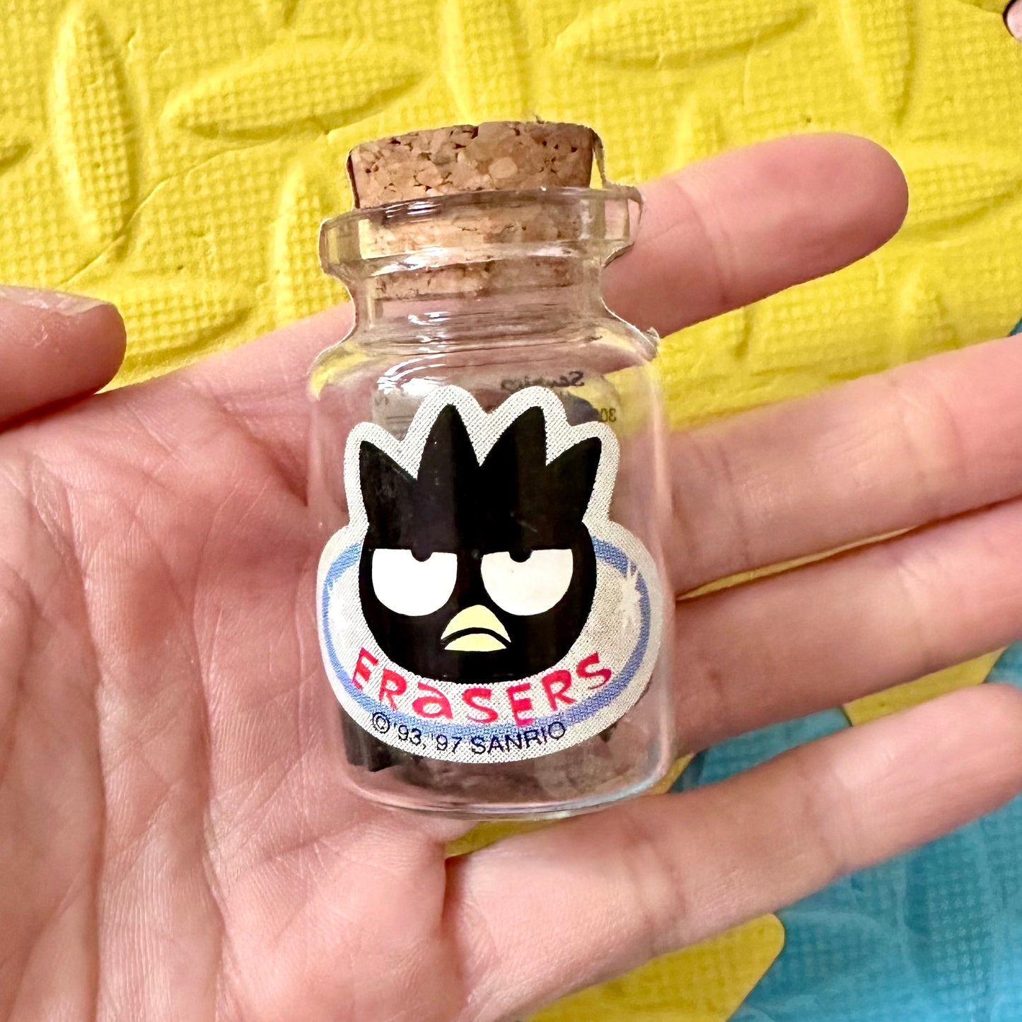90’s Sanrio Badtz Maru Jar of Eraser