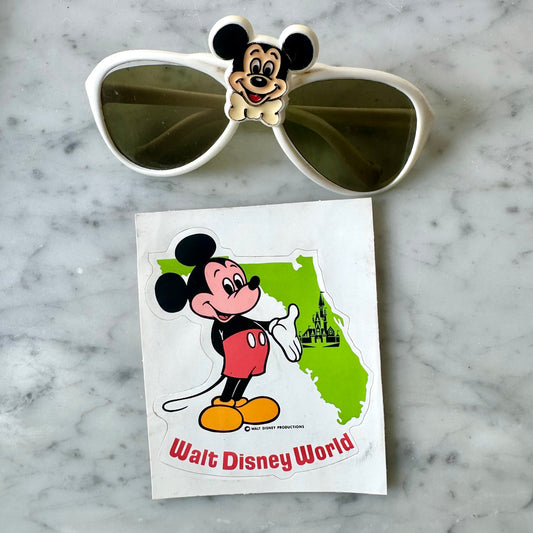 70’s Disney World Sticker and Sunglasses
