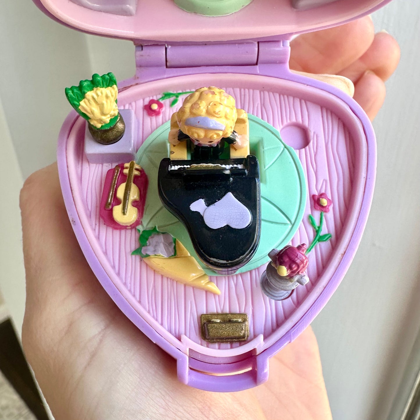 1991 Polly Pocket Perfect Piano Recital  Ring And Case Complete