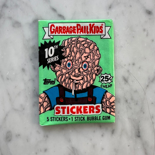 1987 Garbage Pail Kids 10th Series Sticker Card Pack