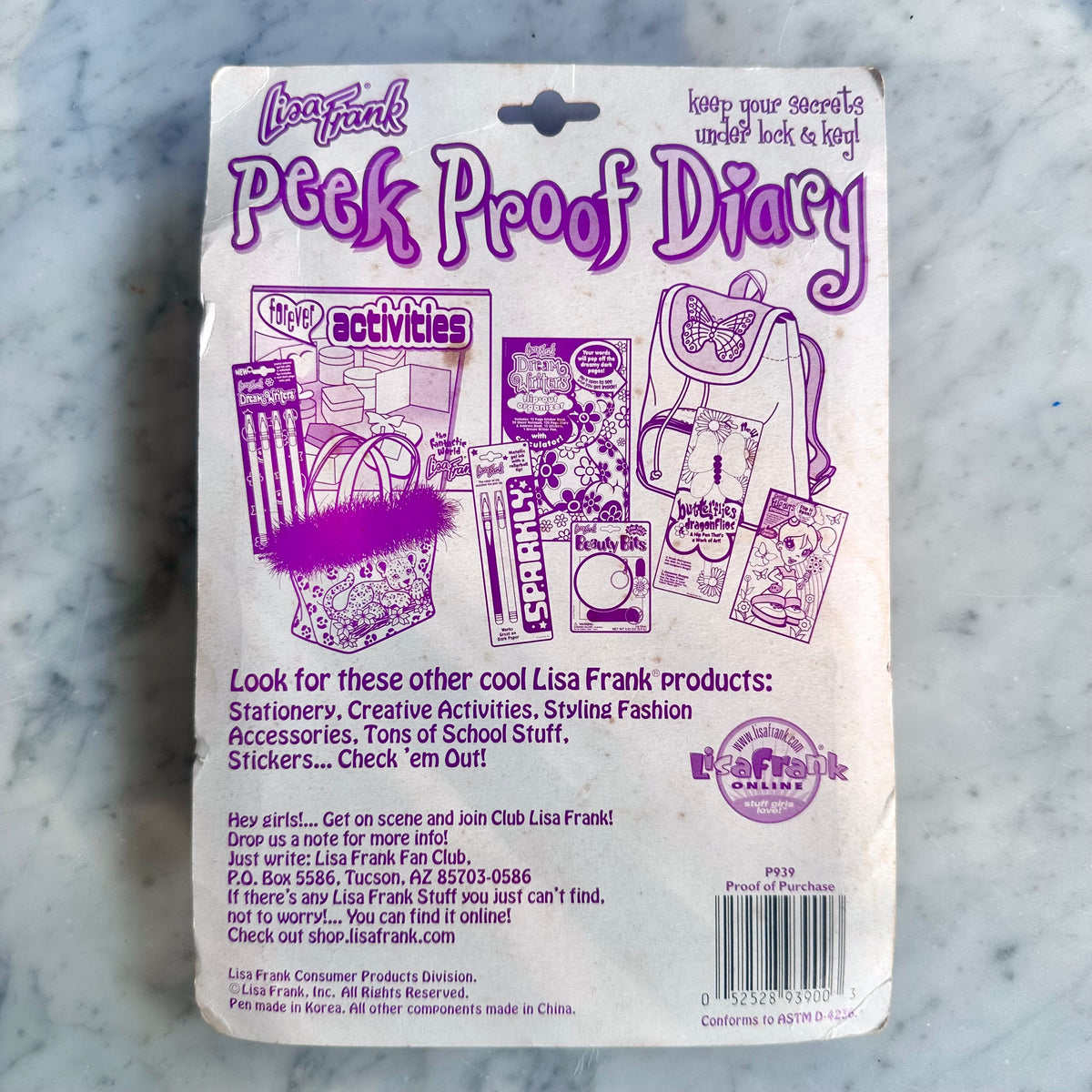 90’s Lisa Frank Peek Proof Diary