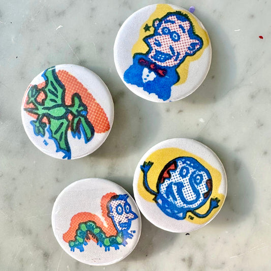 Pee Wee’s Playhouse Tattoo Button Set