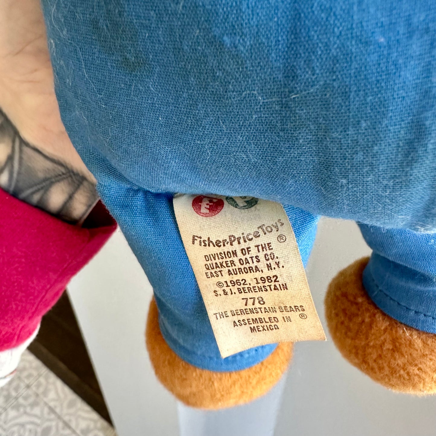 1982 Fisher Price Berenstein Bears Papa Bear Plush