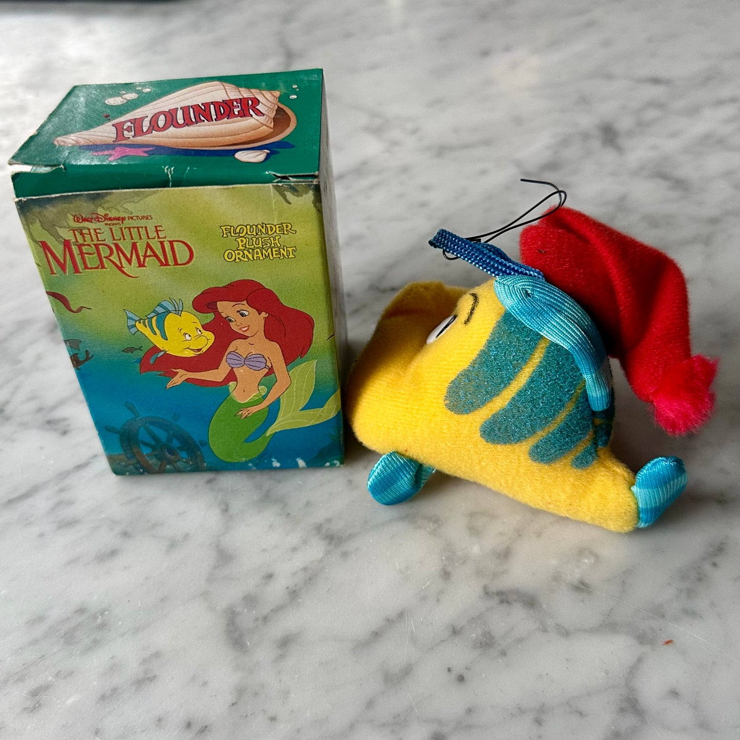 1989 McDonald’s The Little Mermaid “Flounder” Plush Ornament