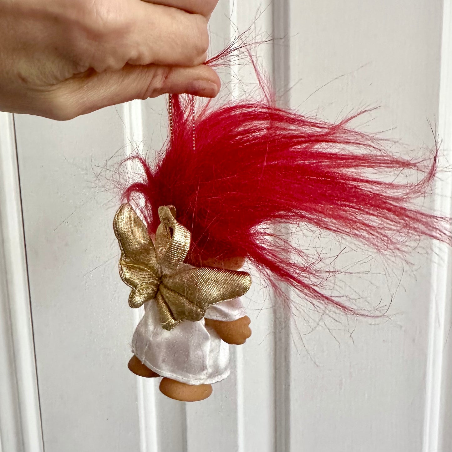 90’s Russ Christmas Angel Troll Doll Ornament
