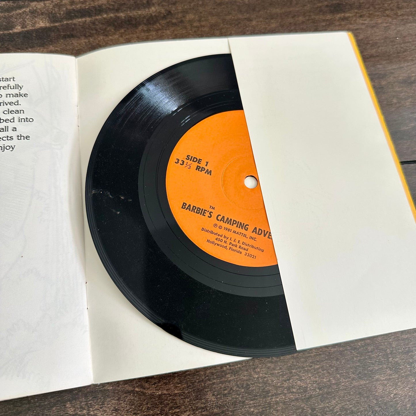 1981 Barbie Camping Adventure Book and Record
