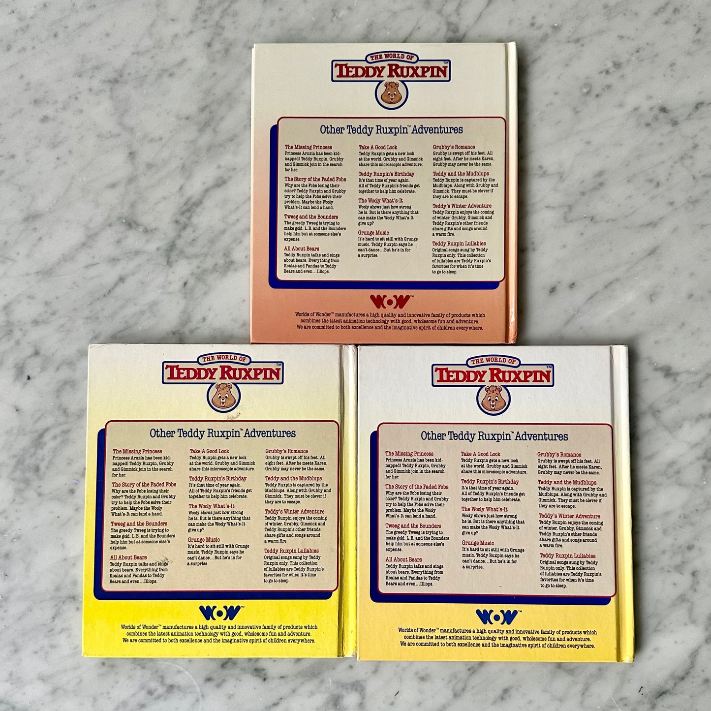 The World of Teddy Ruxpin-Set of 3 Books