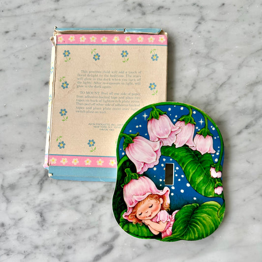 1983 Avon Little Blossom Glow-in-the-Dark Light Switch Plate