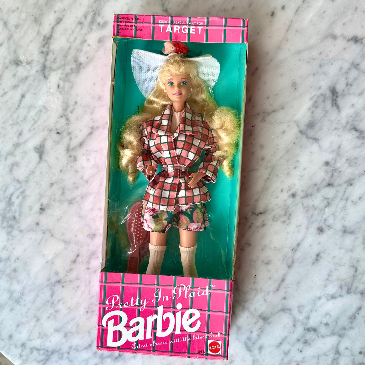 1992 Pretty In Plaid Barbie In Box