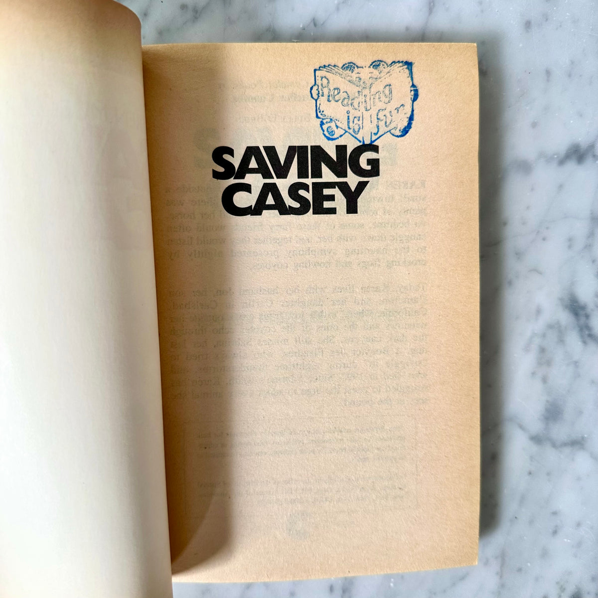 1992 Saving Casey Book